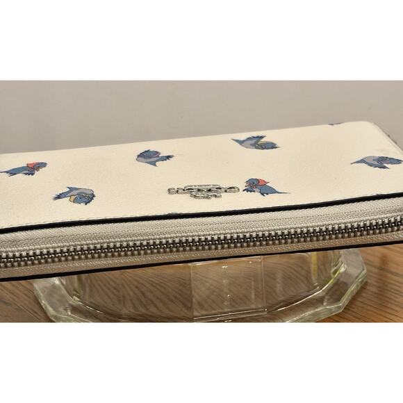 COACH X DISNEY Accordion Zip Wallet w/Cinderella Flying Birds Print C2893/NWOT - Picture 5 of 7